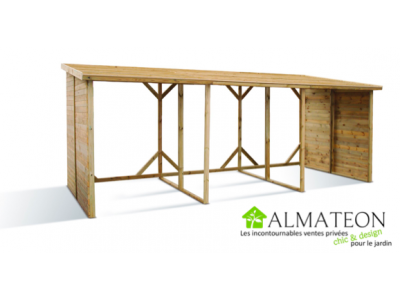 Abri bûches XXL en bois de 16,7 m3 Abri bûches XXL en bois de 16,7 m3