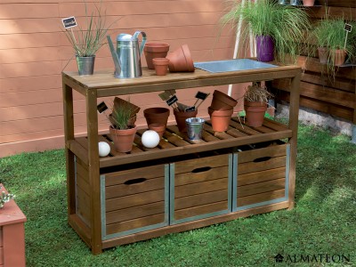 table pour jardiner en hauteur