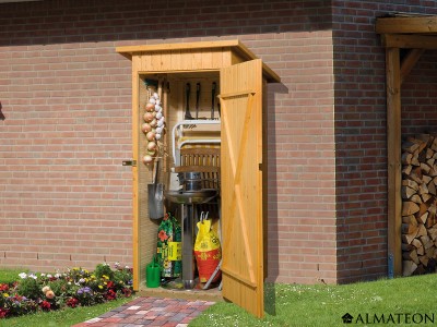 Armoire de jardin, à toit plat, 85 x 83 x H. 195 cm. Armoire de jardin, à toit plat, 85 x 83 x H. 195 cm.