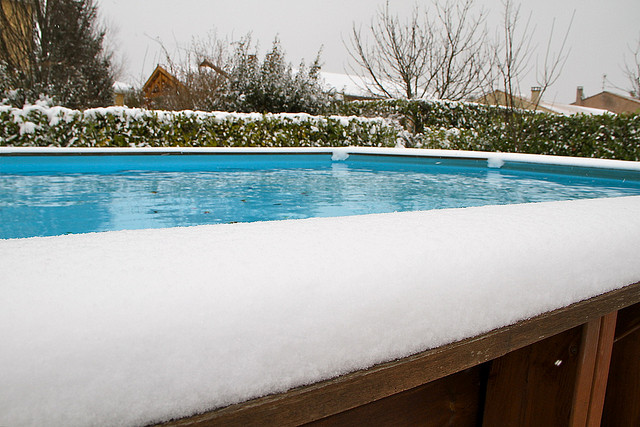 Piscine en hiver