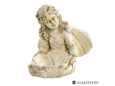 Statue elfe au coquelicot, Hauteur 24 cm