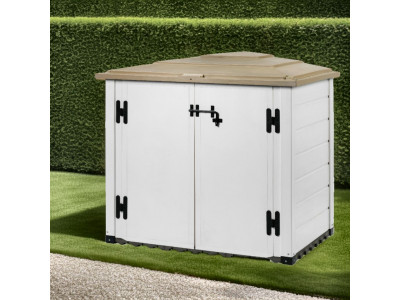 Coffre de rangement 88 x 131 x 133 cm en résine bicolore HABRITA FORESTA