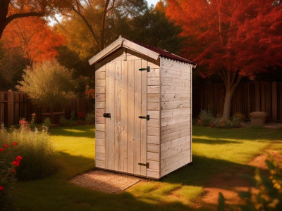Abri toilettes sèches 1,98 m2 dim 177 x 120 cm fabrication Europe Garantie 2 ans HABRITA FORESTA
