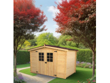 Abri de jardin 4,59 m2 dim 310 x 188 x 197 cm  sans plancher Garantie 2 ans fabrication Europe HABRITA FORESTA