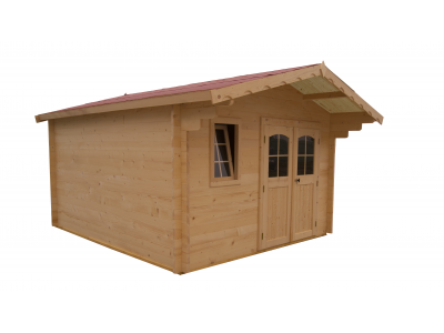 Abri de jardin 10,33 m2 dim 365 x 431 x 259 cm en bois sapin massif certifie fsc HABRITA FORESTA