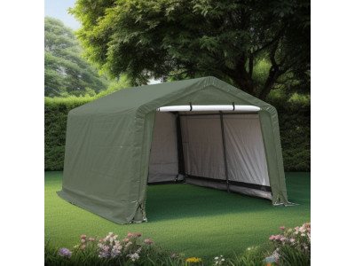 Abri en toile renforcee 9,35 m2 dim 305 x 305 cm coloris verte Garantie 2 ans HABRITA FORESTA