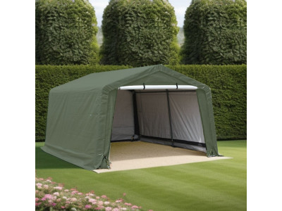 Abri en toile renforcee 13,30 m2 dim 365 x 365 cm coloris verte Garantie 2 ans HABRITA FORESTA