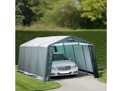 Abri en toile renforcee 18,60 m2 dim 305 x 610 cm coloris verte Garantie 2 ans HABRITA FORESTA