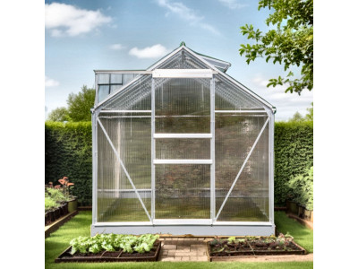 Serre jardin structure aluminium de 6,03m2 avec vitrage en polycarbonate 4mm