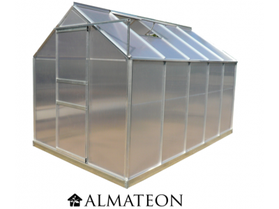 Serre jardin structure aluminium de 6,03m2 avec vitrage en polycarbonate 4mm