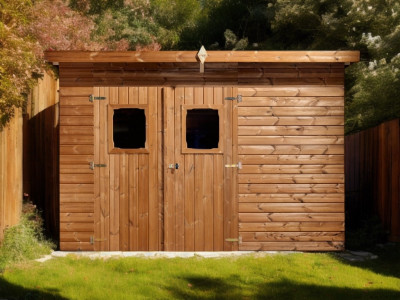 Abri de jardin 4,70 m2 en bois 308 x 220 x 220 cm THT, toit mono pente Garantie 10 ans HABRITA FORESTA