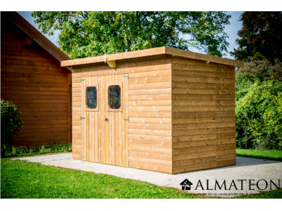 Abri de jardin 5,20 m2 en bois 333 x 220 x 220 cm THT, toit mono pente Garantie 10 ans HABRITA FORESTA