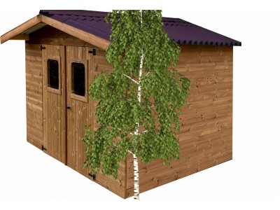 Abri de jardin 8,76 m2 en sapin 340 x 352 x 235 cm THT fabrication Française Garantie 10 ans HABRITA FORESTA