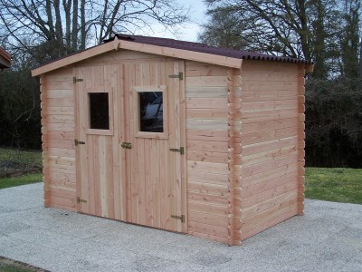 Abri de jardin 4,07 m2 DALIA 310 x 169 x 220 cm en bois douglas fabrication Française HABRITA FORESTA