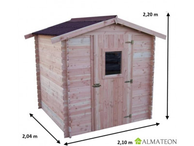 Abri de jardin 3,24 m2 DUBLIN 210 x 204 x 220 cm en bois douglas fabrication Française Garantie 5 ans HABRITA FORESTA