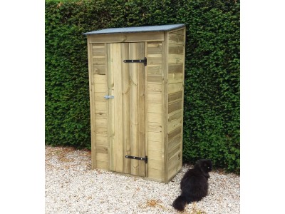 Armoire de jardin 54 x 112 x 185 cm en bois traité autoclave avec plancher HABRITA FORESTA