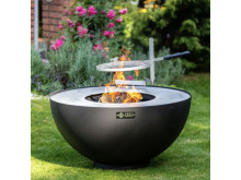 Barbecue brasero plancha design Cube pour 6/10 personnes Feu du jardin