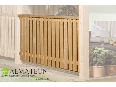 Balustrade pour pergola lamellé collé