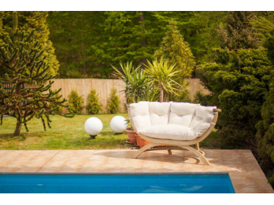 Canape en bois SIENA DUE coloris natura fabrication Européenne Garantie 2 ans AMAZONAS