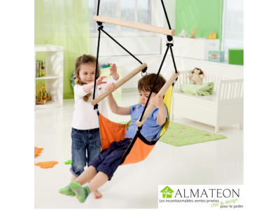 Fauteuil suspendu Kid's Swinger jaune pour enfants avec support