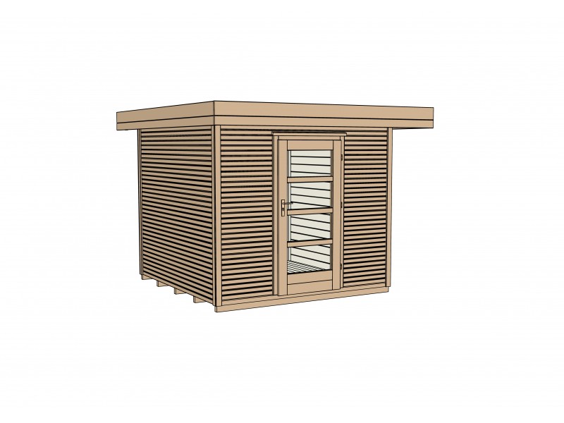 ABRI DE JARDIN BOIS BRUT MODERNE - 4M2