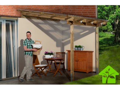 Toit terrasse en bois de 4,5 m2 imprégnée autoclave, taille 1