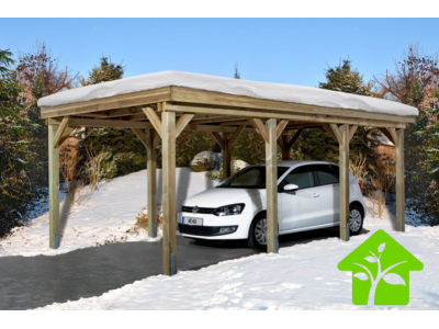 PROMO Abri simple Premium pour voiture de 17 m2 à charge de neige très élevée