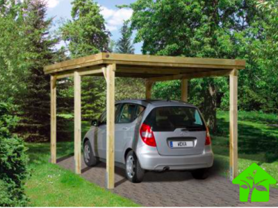 Carport simple de 17 m2 pour voiture sans couverture de toit, taille2