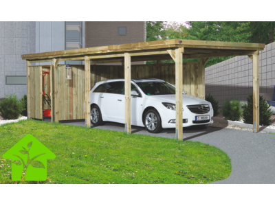 Carport simple de 23 m2 pour voiture avec couverture de toit en PVC taille3