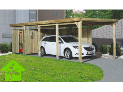 Carport simple de 23 m2 pour voiture sans couverture de toit, taille 3