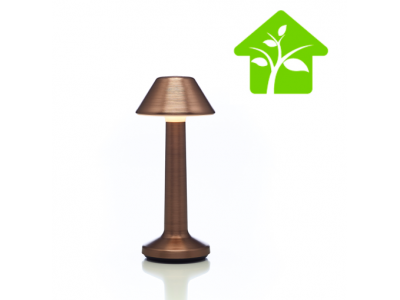 Lampe de table à LED CONIQUE BRONZE IMAGILIGHTS sans fil avec chargement direct