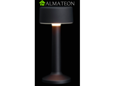 Lampe de table à LED CYLINDRIQUE NOIR IMAGILIGHTS sans fil avec chargement direct