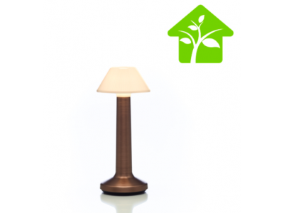 Lampe de table à LED CONIQUE SABLE BRONZE IMAGILIGHTS sans fil avec chargement direct