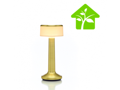 Lampe de table à LED CYLINDRIQUE SABLE OR IMAGILIGHTS sans fil avec chargement direct