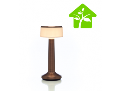 Lampe de table à LED CYLINDRIQUE SABLE BRONZE IMAGILIGHTS sans fil avec chargement direct