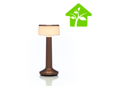 Kit complet ECO votre lampe de table à LED CYLINDRIQUE SABLE BRONZE IMAGILIGHTS sans fil avec chargement direct
