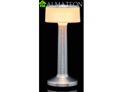 Lampe de table à LED CYLINDRIQUE SABLE ALUMINIUM IMAGILIGHTS sans fil avec chargement direct