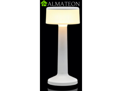 Lampe de table à LED CYLINDRIQUE SABLE BLANC IMAGILIGHTS sans fil avec chargement direct