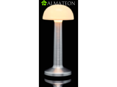 Lampe de table à LED DOME SABLE ALUMINIUM IMAGILIGHTS sans fil avec chargement direct