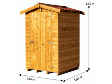 Habrita Foresta - Abri en panneaux 12mm toilette sèche extérieure 120x160cm  ED1419WC
