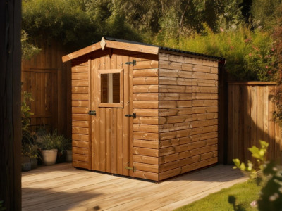 Abri jardin en bois massif 3,24 m2 traité haute température avec plancher et panneaux en 19 mm, HABRITA FORESTA