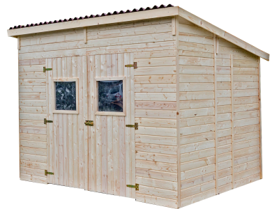 Abri de jardin 5,41 m2 en panneaux 16 mm sans plancher avec double porte HABRITA FORESTA