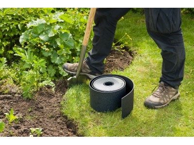 Bordure coloris noir 10M x H15 cm ep 3mm multi usage idéale petit jardinet NATURE