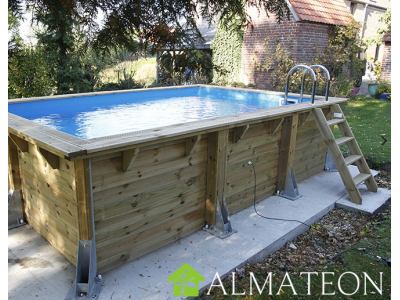 Bâche hiver pour piscine bois Ubbink modèles Azura pas cher