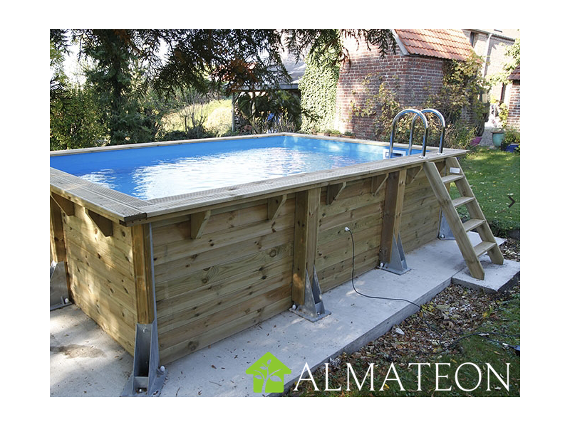 Bâche hiver pour piscine bois Ubbink modèles Azura pas cher