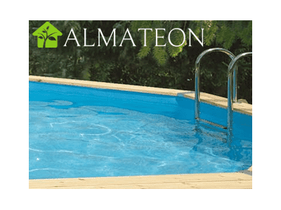 Liner coloris bleu pour votre piscine octogonale allongée AZURA 400 x 750 cm