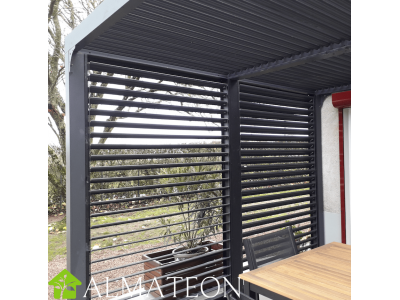 Ventelles aluminium mobiles pour pergola bioclimatique PER 3630 BI et PER 2430 BI pour côté 3 m