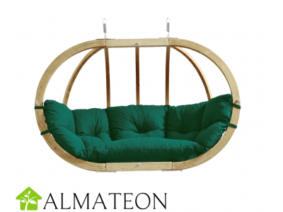 Canape suspendu GLOBO ROYAL CHAIR en bois coloris verde fabrication Européenne Garantie 2 ans AMAZONAS