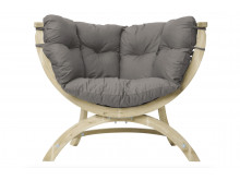 PROMO PRINTEMPS fauteuil en bois SIENA UNO coloris taupe fabrication Européenne Garantie 2 ans AMAZONAS