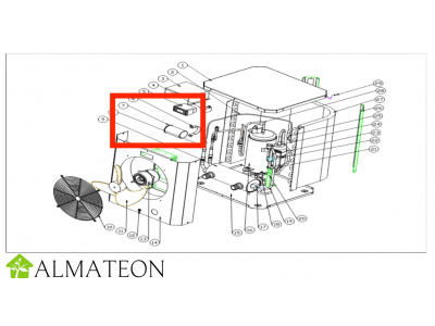 Condensateur de compresseur UBBINK pour pompe a chaleur piscine Heatermax Compact 20